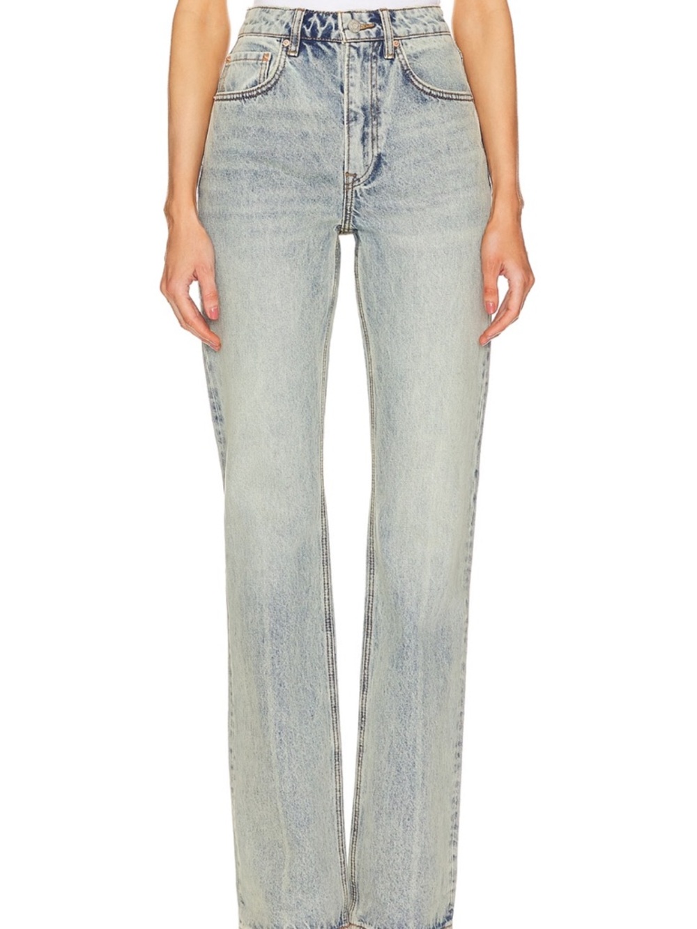 Light Wash Women’s Straight-Leg Jeans